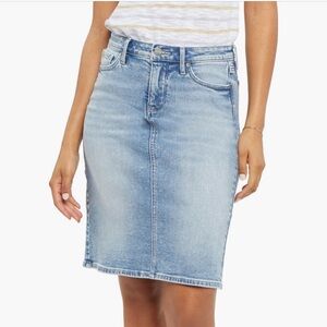 NYDJ Light Blue Denim Pencil Skirt